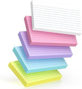 250-Pack Colored Index Cards 3x5 Inch – 180gsm Heavyweight Flashcards – 5 Vibrant Colors Flash Cards (White, Pink, Purple, Blue, Yellow) – Perfect for Study, Notes & Memory! Student School Supplies