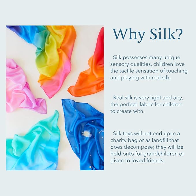 Sarah's Silks Enchanted Mini Playsilks | Creative Waldorf Toys for Open-Ended Play (Starry Night)