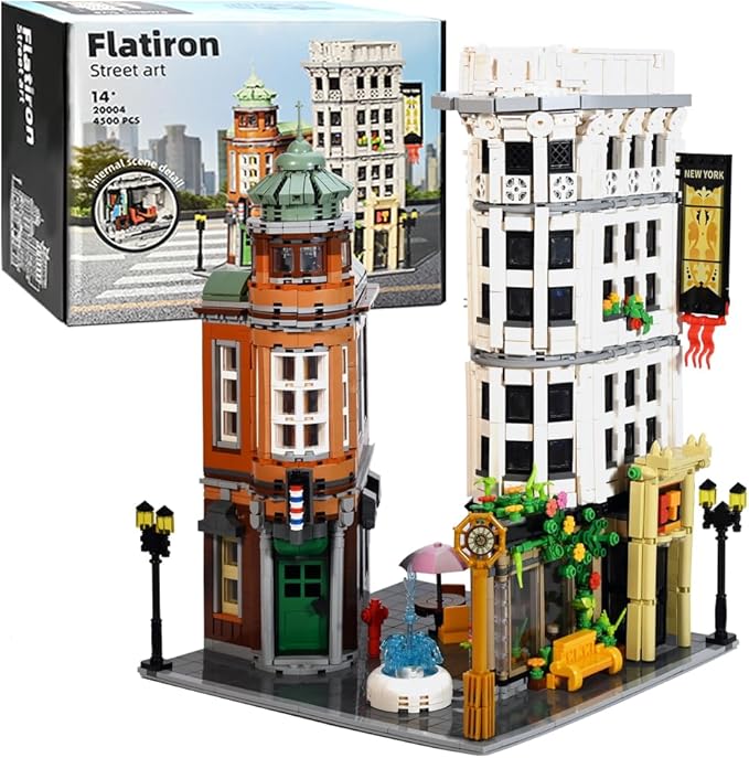 Flatiron Building Set - New York City Architecture Construction Kit, Famous Landmarks American Street View Model,Collectible Building Bricks Toys for Adults and Teens - 4500 Pieces