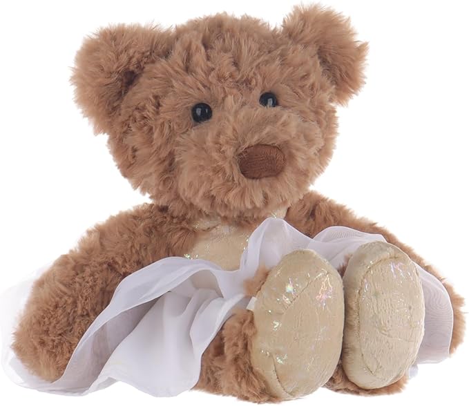Apricot Lamb Ballet Bear Stuffed Animals for Kids, Soft Cute Plush Toys for Baby Girl and Boy, Fluffy Ballet Bear 6.7 Inches