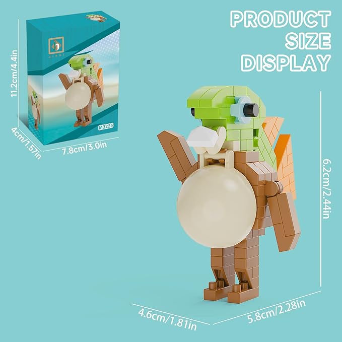 MJDDJA Italian Brainrot Action Figure Building Kit, Brainrot Toys, Creative STEM Construction Blocks, Collectible Desk Decor Gift for Adults & Teens 14+(TRIPPI TRIPPI)