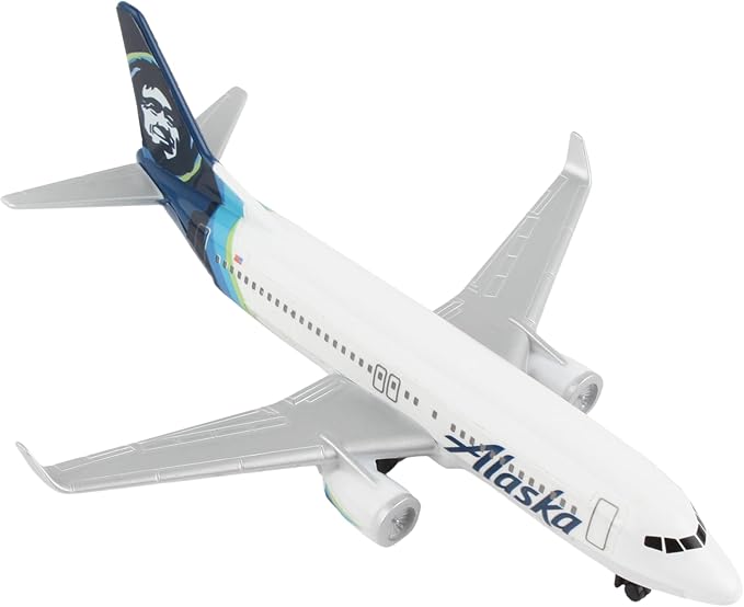 Daron Toy Airplane – Alaska Airlines – Die-Cast Metal Model Airplane Toy with Plastic Parts for Kids Ages 3+