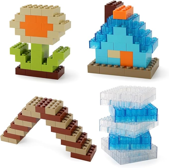 Feleph 2x4 Bricks 320 Pieces New Multicolored Classic Parts Building Creative Play Set Blocks Toy Accessories Compatible with 3001 Major 8 Color