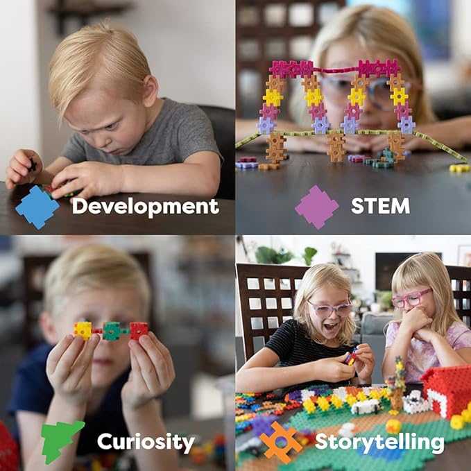 KADU Taffy 80 Piece Set - STEM/STEAM Building + Construction Toy, for Open + Imaginative Play