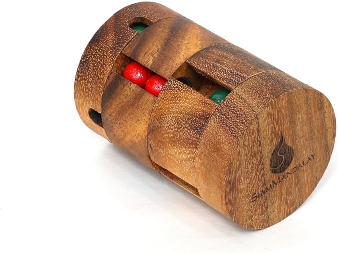 Spinning Drum: Handmade Rotational IQ Puzzle for Adults & Kids by SiamMandalay – Spinning Sequential Color Barrel Brain Teaser