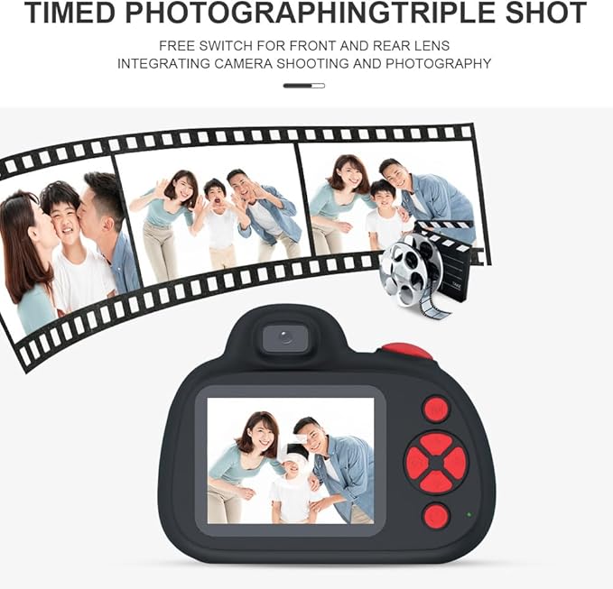Kids Camera,Kids Digital Camera with Rotating Zoom Lens,1080P HD Digital for Kids with Flash,32GB SD,Christmas Birthday Gifts for Girls Boys 3-12 (Yellow, D6S)