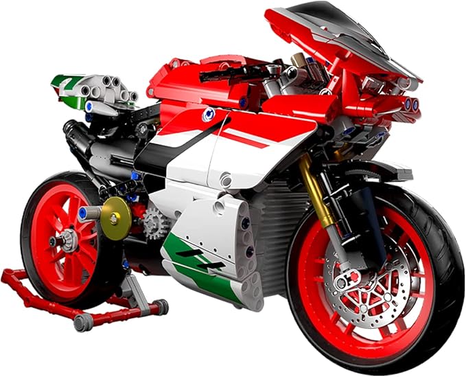 dOvOb Motorcycle V4 Model Building Blocks Set, 803 Pieces, 1:5 Scale, Compatible with Major Brands, Ages 12+