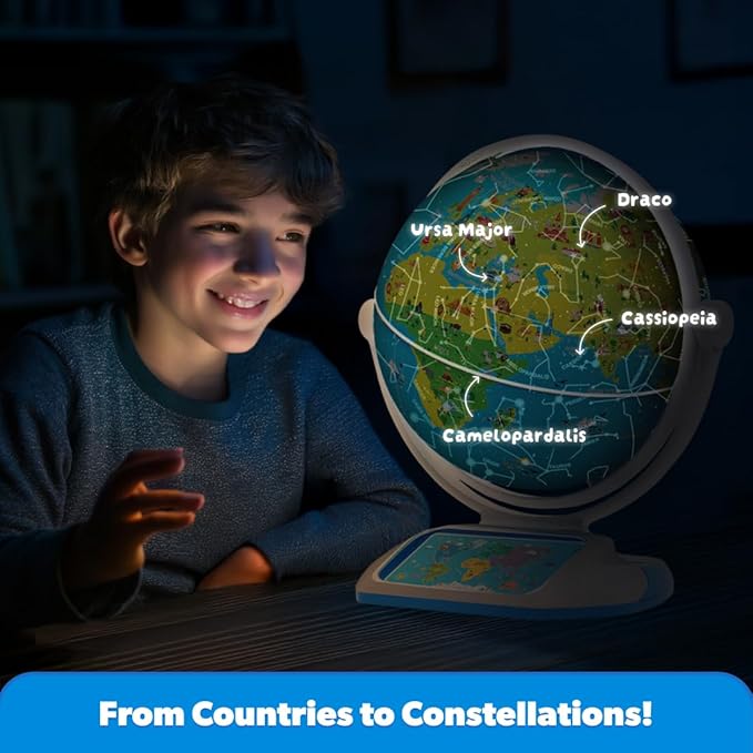 PlayShifu’s Latest Educational Globe for Ages 4+ - Orboot Earth Explorer | AR Interactive Globe Toy | 400+ Wonders | 1000+ Facts | Exciting Features | Constellation Mode | Magic Stylus | Zap-on Panels | 720° Rotation | Fun Games | Solve Mysteries | STE...