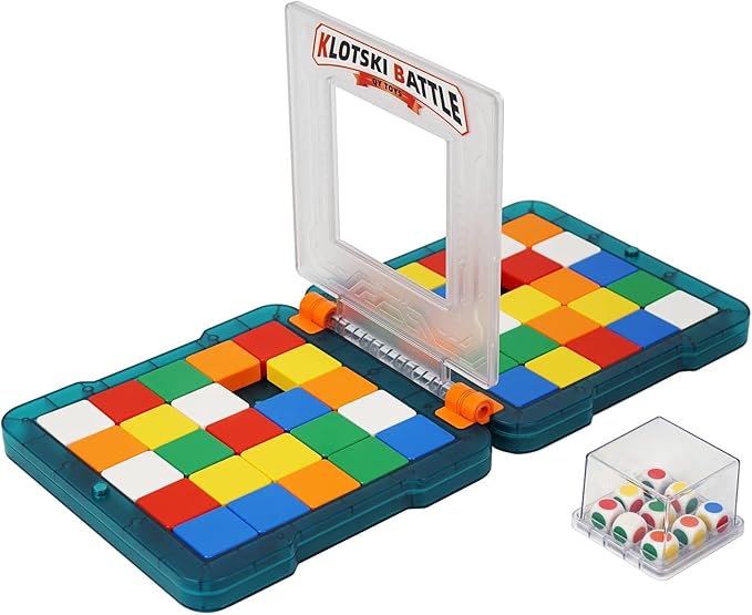 Race Game, Fast-Paced Brain Teaser Travel Board Games for Kids and Adults, Shape Matching Head to Head Super Slide Puzzle Game for Two Player, Magic Block for Family Game Night, Ages 6+