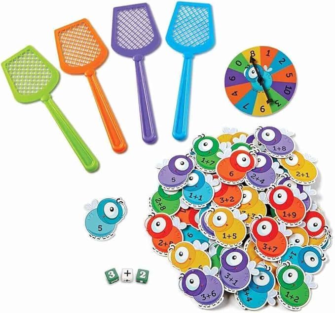Learning Resources Mathswatters Addition & Subtraction Game - Math Games, Numbers Flash Cards, Classroom And Preschool Must Haves, Montessori, Fine Motor Skills Manipulatives, Kindergarten