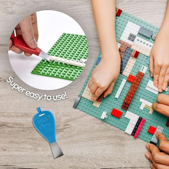 Brick Popper - World's Fastest Separator Tool - Efficient Remover for Kids and Adults - Perfect for Ages 6 and Up - Essential Tool (Light Blue)