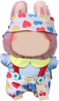 Clothes for 17cm Doll, 3 PCS Cute Love Hat & Jumpsuit Set, Dress up Outfit Exquisite Accessories for Dolls
