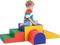 Qaba Climbing Toys for Toddlers and Children, Easy-to-Clean 4 Piece Soft & Safe Kids Foam Play Set for Crawling or Sliding, Assorted