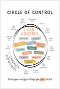 Circle Of Control Poster What I Can And Cannot Control Therapy Office Wall Art Kids Mental Health Poster Calm Down Corner School Decor 20x30in Unframed