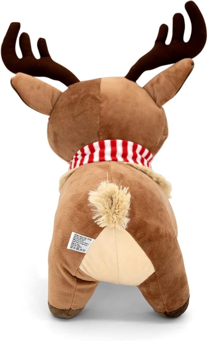 Plush Reindeer Stuffed Animal - Holiday Deer Characters with Antlers Toy for Girl, Boy, Baby, and Toddler - Little Plushie Toys - Ralphie, 8"