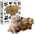 QBRIX 3 Cats 3D Puzzle for Adults, DIY Craft Kit for Home Decor, 3D Model Kit for Teens, Creative Gift for Boys & Girls 14+, Cardboard Model Building Kit