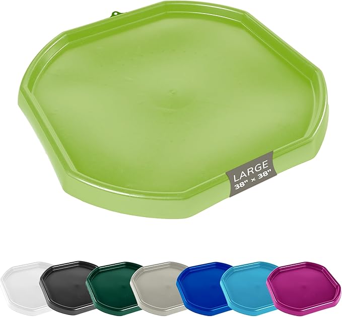 MEKA Tuff Tray for Sensory Play, Sensory Tray for Kids, Toddler Water Table, Tuff Spot Sensory Bin for Toddlers (Bright Green, Large (38" x 38"))