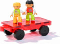 MAGBLOCK 1 Piece Car and 2 Pieces Figures Peoples Set Suitable for Magnetic Blocks Tiles, Expand and Enrich Your Magnet Tiles STEM Educational Toys