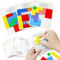 Block Puzzle Color Shape Pattern Brain Games 3D Logic IQ Game Fast-Paced, Addictive, and Easy-to-Learn Educational Building Blocks for Game Night Party Supplies Birthday Graduation Gifts