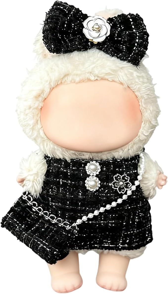 17cm Doll Clothes Set Luxurious Chic Fashion Ensemble with Stylish Accessories for Adorable 17cm Dolls Soft Fabric Dress-Up Sets with Playful Designs, Easy to Wear (Doll Not Included)
