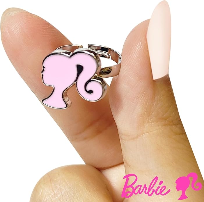 LUV HER Kids Jewelry: 4-Piece Adjustable Rings for Girls, Ring Sets with metal charm Fashion Girls Jewelry Ages 4+