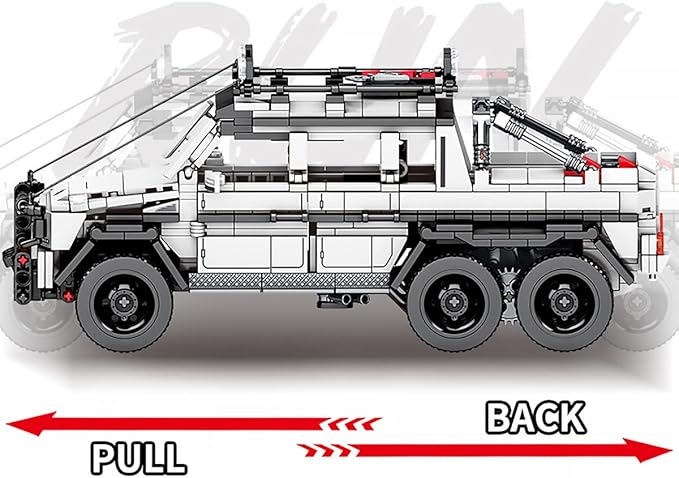 6X6 Off Road Pickup Truck Building Kit,1:16 Scale Off-Road Car Model Building Blocks Toys,Collectible Truck,for 6+ Year Boys,Adult(858 Pieces)