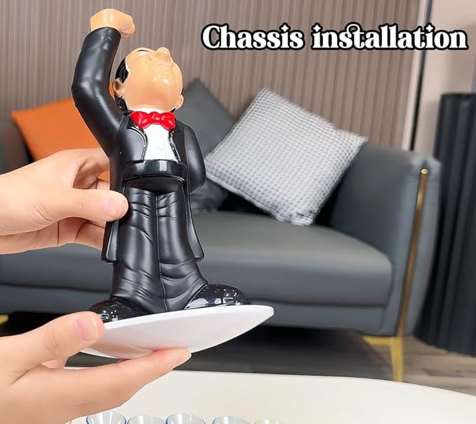 Topple Waiter Balance Game,Martini Glasses Stacking Game,2-4 Players Two Play Modes Fun Family Party Toy,Suitable for Kids and Adults