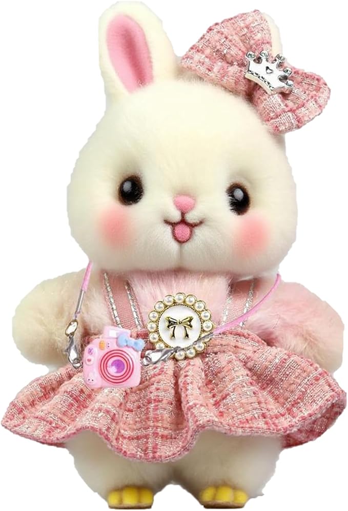 Clothes for 17cm Doll,Outfit for Doll,Dress and Hairpin Set for Dolls Dress Up,Accessories for 17cm Dolls (Style-C)
