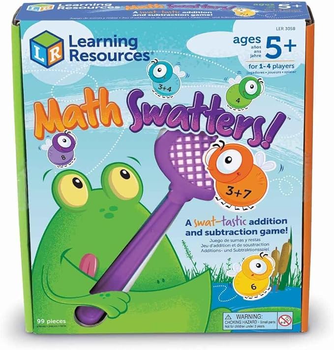 Learning Resources Mathswatters Addition & Subtraction Game - Math Games, Numbers Flash Cards, Classroom And Preschool Must Haves, Montessori, Fine Motor Skills Manipulatives, Kindergarten