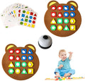 Drkicsy Shape Matching Game Color Sensory Educational Toy, Children Puzzles Geometric Shape Quick Matching Board Game, Preschool Educational Learning Puzzle Toy for Toddlers Two Players (A_with Bell)