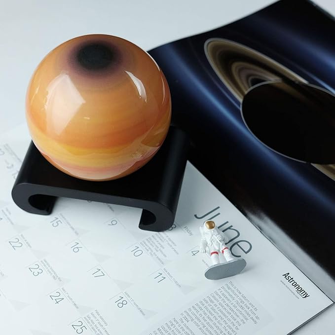 MOVA Saturn Globe 4.5” – Rotating Solar Planet Model for Home or Office Decor | No Batteries or Cords | Striking Modern Astronomy Gift