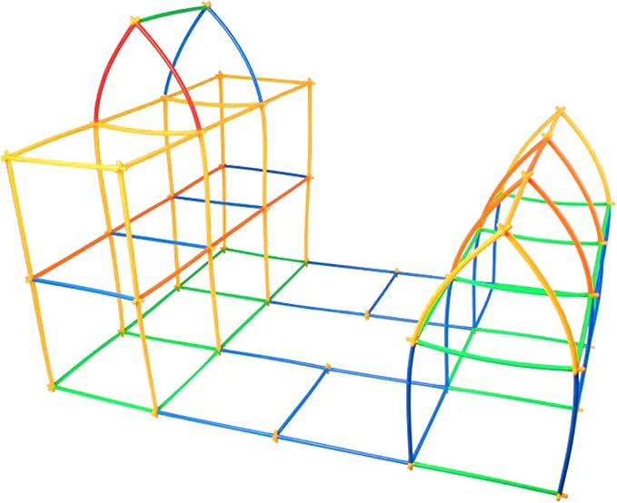 Straw Constructor STEM Building Toys 800 pcs-Colorful Interlocking Plastic Enginnering Toys- Fun- Educational- Safe for Kids- Develops Motor Skills-Construction Blocks- Best Gift for Boys and Girls