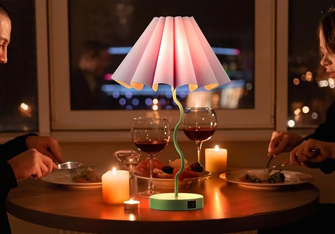Table Lamps for Bedroom Modern Single Table Lamp for Night Stands Beside Lamps Living Room End Table Lamp (Green)