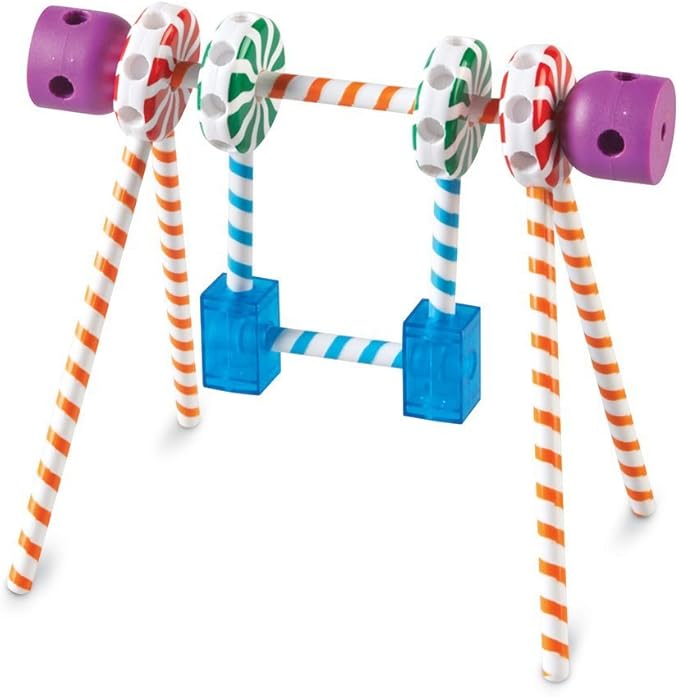 Learning Resources Candy Construction Building Set - 92 Pieces, Ages 4+ Toddler Learning Toys, Fine Motor Building Toy, Preschool Toys, STEM Toys