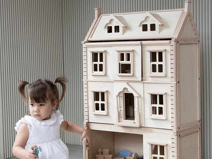 Plan Toys Victorian Dollhouse Accessosry - Basement Floor (7338)| Sustainably Made from Rubberwood and Non-Toxic Paints and Dyes