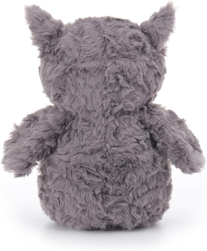 Apricot Lamb Grey Flower Owl Stuffed Animals for Kids, Soft Cute Plush Toys for Baby Girl and Boy, 9.5 Inches