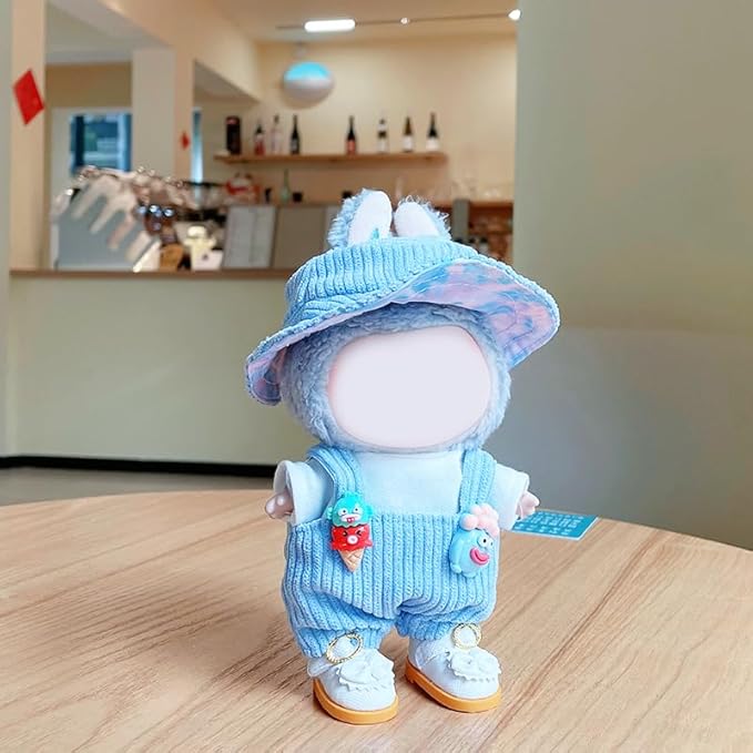 17cm Doll Clothes Set & Outfit - Cuddly Fashion Dresses with Accessories, Luxury Chic Doll Clothing & Plush Pullover Hoodie Doll Clothing DIY ,Just Clothes