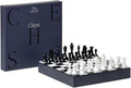 Printworks Art of Chess – Black & White Wooden Chess Set with Acrylic Board – Stylish Coffee Table Game for Adults & Kids Ages 5+ – Multilingual Instructions Included