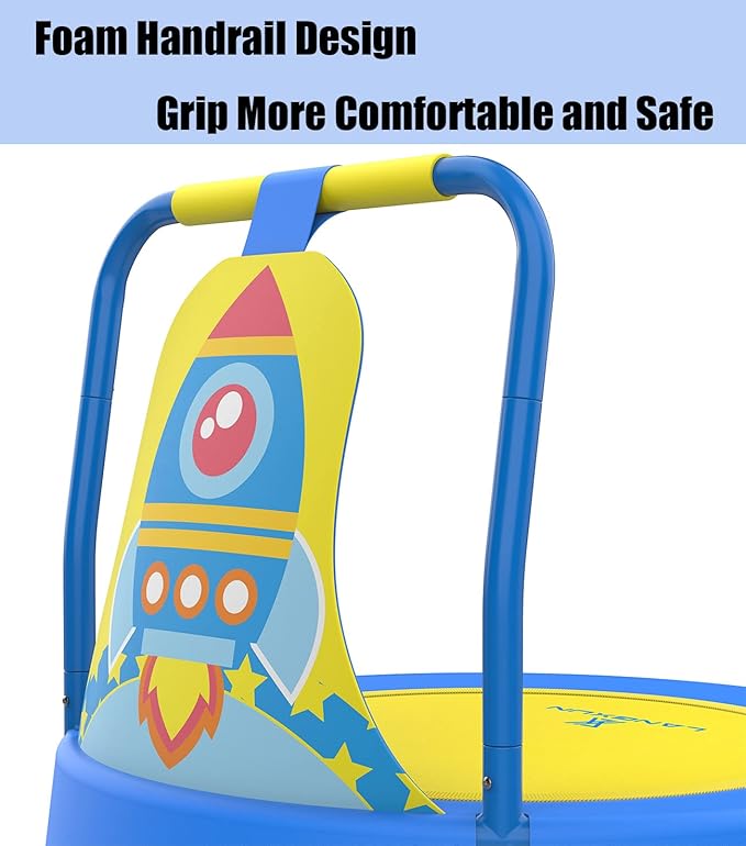 LANGXUN Baby & Toddler Toys, Mini Toddler Trampoline, Birthday Gifts for Baby Toddler Boys & Girls, Toddler Gift Ideas, Indoor Outdoor Trampolines for Kids Ages 6 Months to 4 Years