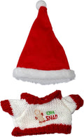 17cm Doll Clothes Christmas Accessories Outfit for 17cm Dolls (NO Doll)(Sweater+Christmas Hat/Scarf)