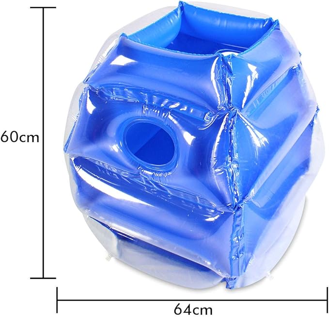 SUNSHINEMALL 2PC Sumo Balls, Inflatable Body Sumo Balls Bopper Toys for Kids 26" - Heavy Duty PVC Vinyl Suits for Grassland or Other Outdoors Play (2PC Blue+Pink 26inch)