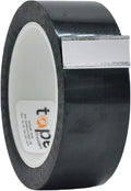 WOD MPFT2 Black Metalized Polyester Mylar Film Tape with Acrylic Adhesive, 1.5 inch x 72 yds. Vibrant Mirror Black Tape, Decor Tape for Detailing Accent Wall, Graphic Arts, Car and Boat Trim