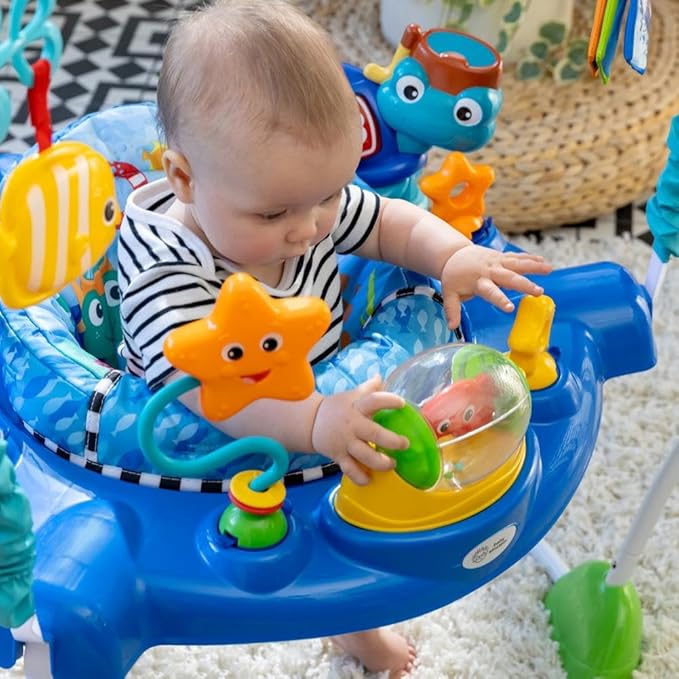 Baby Einstein Neptune's Ocean Discovery Activity Jumper, Ages 6 months +, Max weight 25 lbs., Unisex
