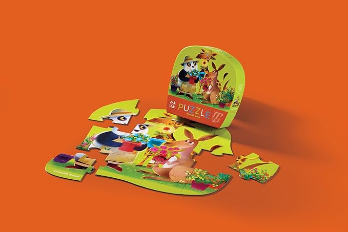 Crocodile Creek Pre-School Jigsaw Puzzle, 12 Piece for Kids 2 Years and Up, Heavy-Duty Square Box for Storage, Finished Puzzle Size 12 x 19 inches, Flower Power