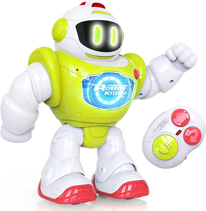 P&C Learning Toys Baby Walking Activity Remote Control Robot with Musical, Sounds, Light Interactive Early Toddlers Toy for 1 2 3 Birthday Gift