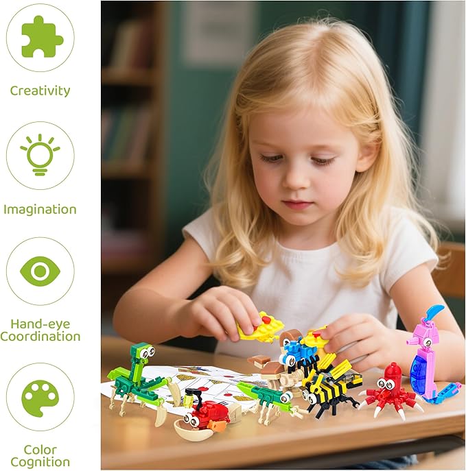 36 Packs Small Animal Mini Building Blocks Set Party Favors for Kids 4-8, Goodie Bags Stuffers for Kid, Prize Box Toys for Kids Classroom