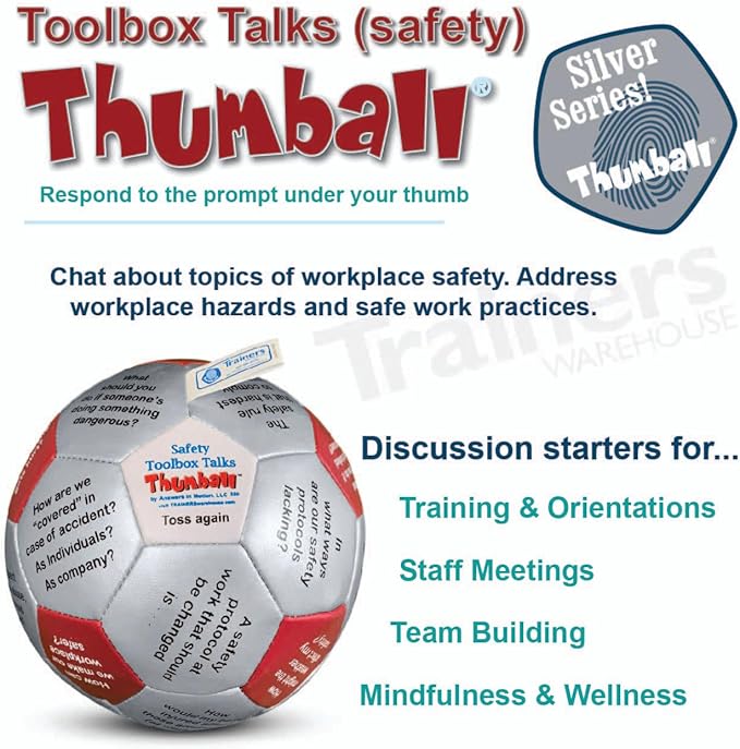Trainers Warehouse 6" Thumball Collection, 32 Prompts for Conversation, Team Building, Relationship and Training