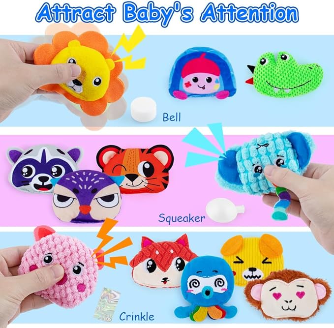 Sensory Bean Bag for Kids 12 Pack,Texture Sensory Beanbags,Sensory Toys for Autism,Cute Animal Beanbags,Sensory Toys for Toddlers Kids Learning,Sensory Play Fine Motor Anxiety Relief