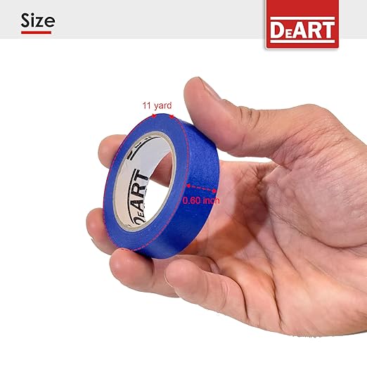 Colored Masking Tape, 264 Ft x 0.6 inch MIni Color Painters Tape for Arts & Crafts Labeling 12 or 8 Pack, Coding, Kids Art Supplies, Whiteboard Tape, Craft Supplies for Kids, Thin Paper Tape