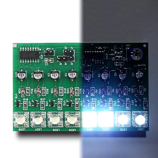 SMD Soldering Practice Kit DIY Adjustable Flash LED White Flash LED Plug-in Circuit Kit SMT Electronics Projects Learn How to Solder(03BD05)